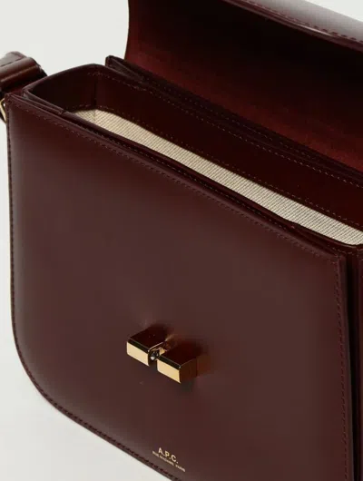 Apc Maroon Grace Small Crossbody Bag In Burgundy