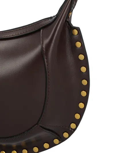 Isabel Marant Oskan Moon Shoulder Bag With Studded Design In Brown
