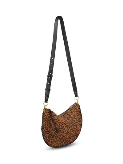 Isabel Marant Oskan Soft Zip Bag Leopard In Brown