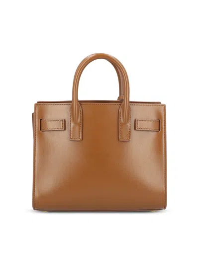 Saint Laurent Nano Sac De Jour Carryall Bag In Brown