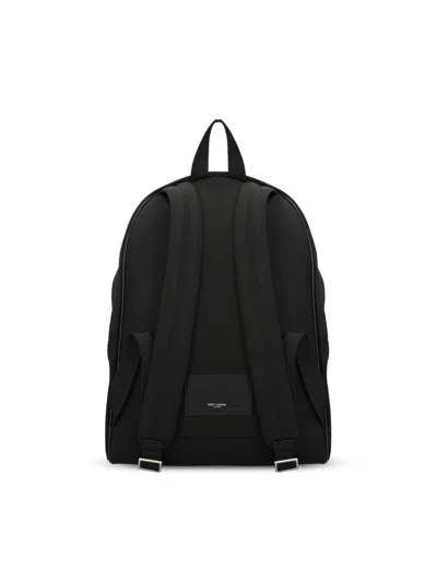 Saint Laurent Logo-print Backpack In Black