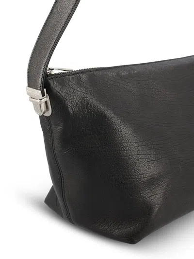 Saint Laurent Full-grain Leather Messenger Bag In Black