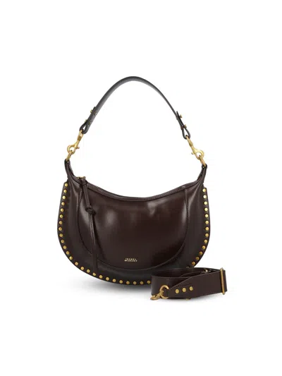 Isabel Marant Naoko Leather Crossbody Bag In Brown