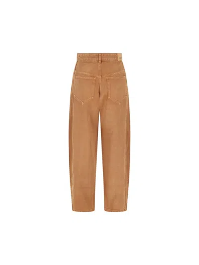 Isabel Marant Straight Trousers Featuring Pockets In Brown