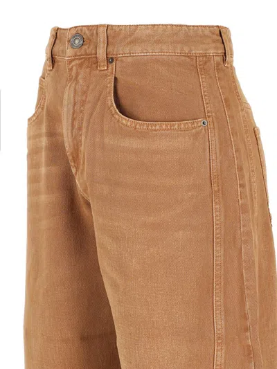 Isabel Marant Straight Trousers Featuring Pockets In Brown