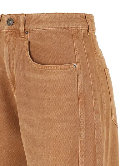 Isabel Marant Straight Trousers Featuring Pockets In Brown