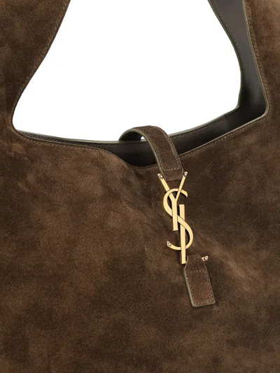 Saint Laurent Le 5 A 7 Bea Suede Tote Bag In Brown