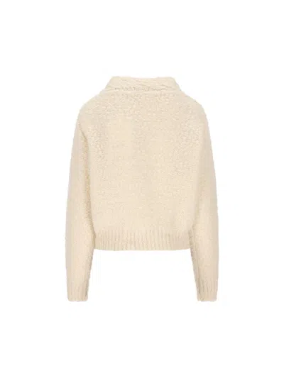 Isabel Marant Romane Irish Funnel-neck Alpaca Sweater In Neutral