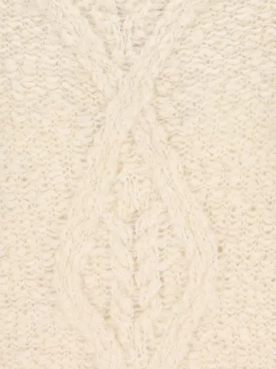 Isabel Marant Romane Irish Funnel-neck Alpaca Sweater In Neutral