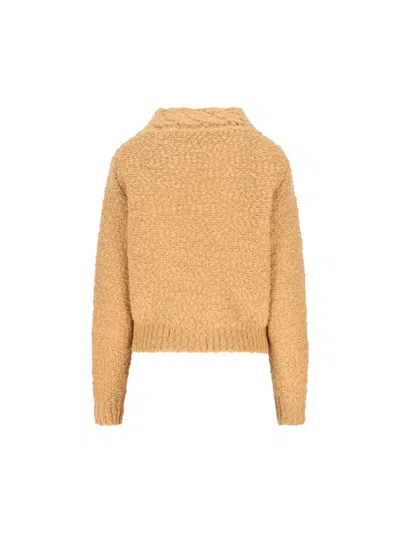 Isabel Marant Caramel-coloured Romane Sweater With Cable Knit Women In Yellow