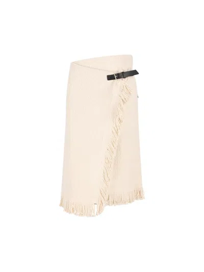 Isabel Marant Galla Midi Skirt In Neutral