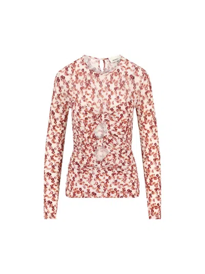Isabel Marant Gladice Top Garnet In Pink