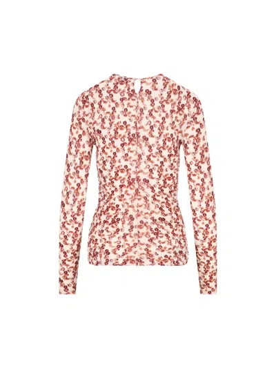 Isabel Marant Gladice Top Garnet In Pink