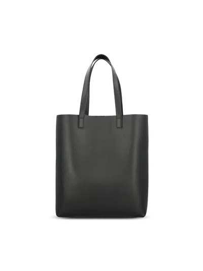Saint Laurent Bold Shopping Tote Bag In Black