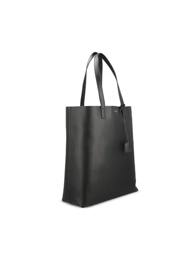 Saint Laurent Bold Shopping Tote Bag In Black