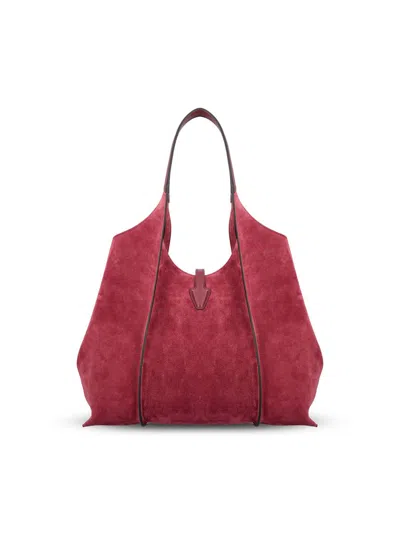 Tod's T Timeless Medium Tote In Red