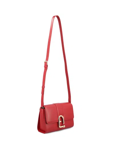 Furla Samll Urban Clasp-detail Leather Satchel In Red