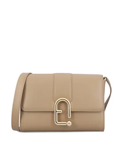 Furla Small Urban S Leather Crossbody Bag In Brown