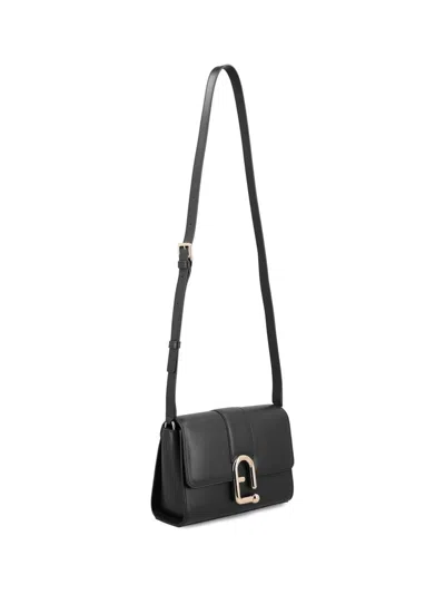 Furla Small Urban Leather Crossbody Bag In Black