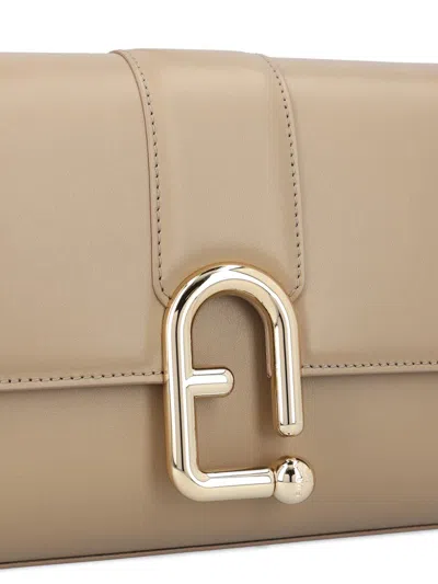 Furla Small Urban S Leather Crossbody Bag In Brown