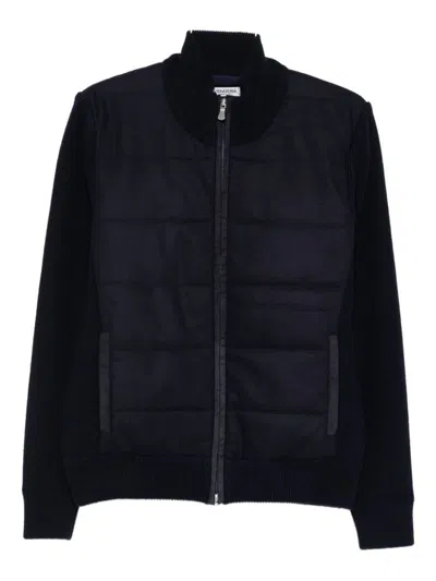 Gran Sasso Quilted Knitted Jacket In Blue
