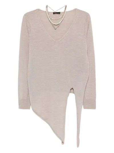 Liu •jo Sweater Liu Jo Woman Color Beige In Gray