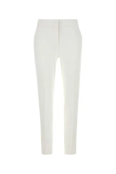 Max Mara White Stretch Viscose Blend Pegno Pant In White