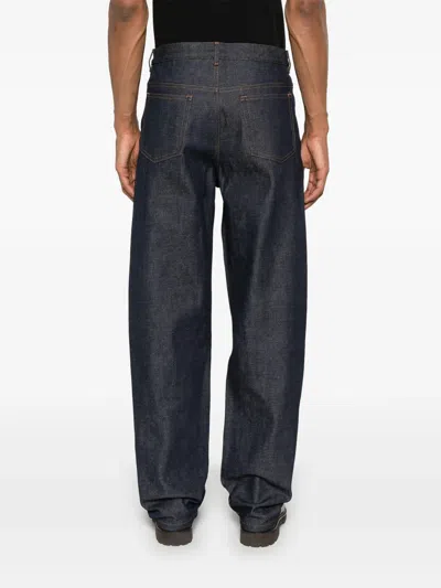 Apc Wide Leg Unisex Jeans In Japanese Denim In Blue