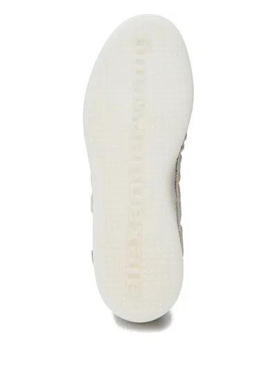 Alexander Wang White Leather Lex Sneakers In Brown