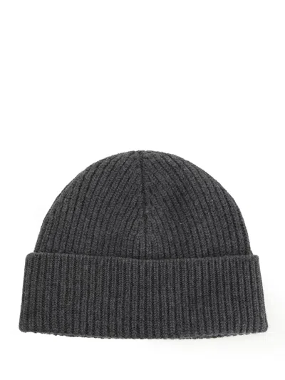 Ami Alexandre Mattiussi Ribbed Heart-logo Beanie Hat