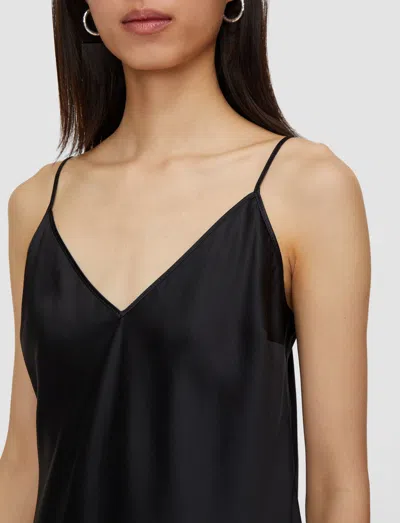 Joseph Womens Black Clea V-neck Spaghetti-strap Silk Top In Black