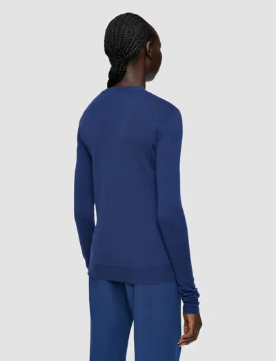 Joseph Cashair Round Neck Jumper In Blue