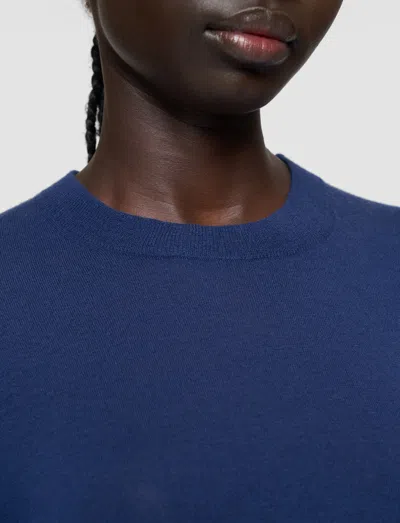 Joseph Cashair Round Neck Jumper In Blue