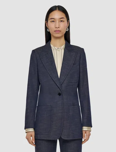 Joseph Patch-pocket Single-breasted Blazer In Gray