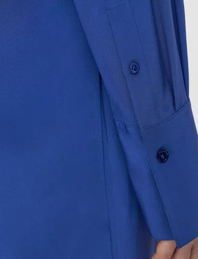 Joseph Bold Crepe De Soie Silk Blouse In Blue