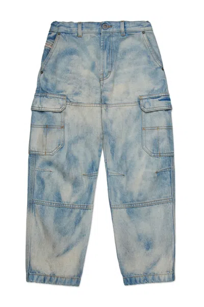 Diesel D-dave Cargo Jeans In Blue