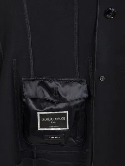 Giorgio Armani Unlined Blazer In Blue