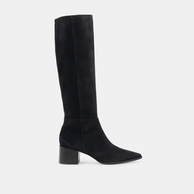 Dolce Vita Kirson Boots Onyx Suede In Black