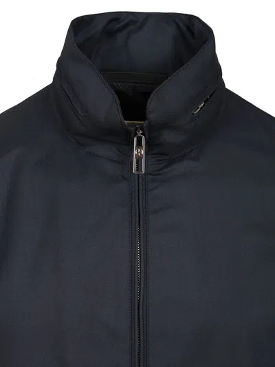 Giorgio Armani Blouson Jacket Jackets Grey In Blue