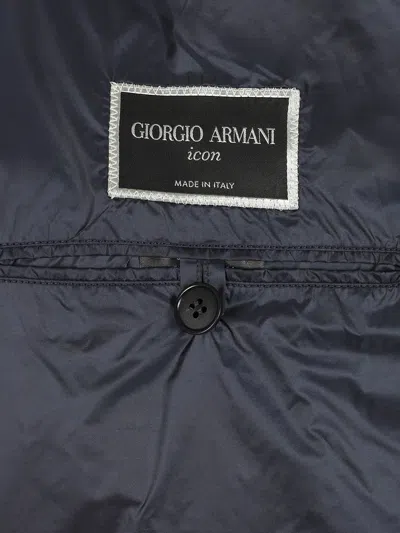 Giorgio Armani Blouson Jacket Jackets Grey In Blue
