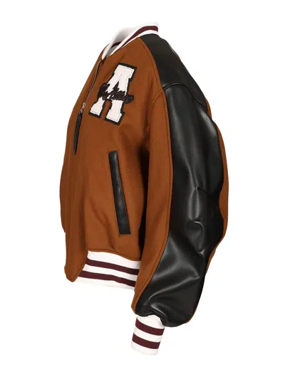 Attico Bomber Jacket Jackets Multicolor In Brown