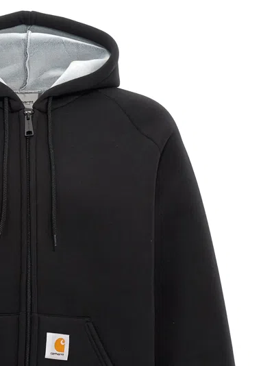 Carhartt Wip Men's Black Active Brand-patch Organic-cotton Jacket In Black