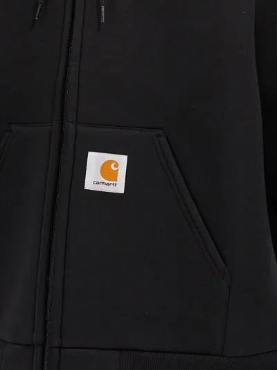 Carhartt Wip Men's Black Active Brand-patch Organic-cotton Jacket In Black