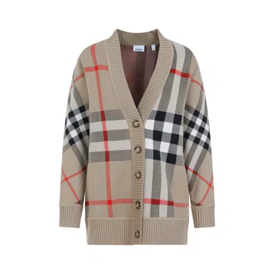 Burberry Caragh Cashmere Cardigan In Metallic