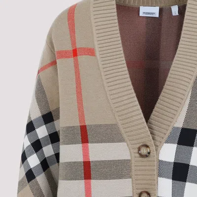 Burberry Caragh Cashmere Cardigan In Metallic