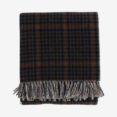 Autry Fringed Wool Blanket In Brown