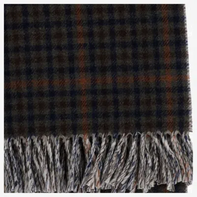Autry Fringed Wool Blanket In Brown