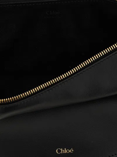 Chloé Icons Crescent-shaped Chain Shoulder Bag In Black