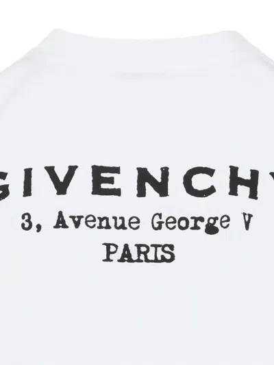 Givenchy Cropped Fit T-shirt In Cotton With Stamp Print Clothing