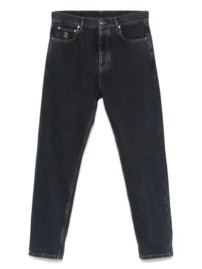 Brunello Cucinelli Five-pocket Denim Jeans With Belt Loops In Blue
